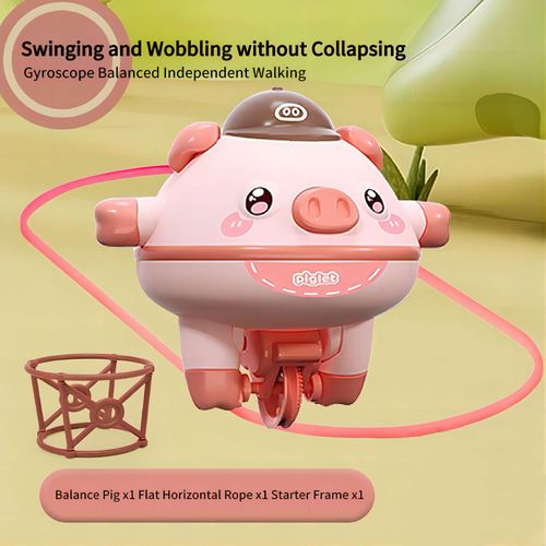 Balanced Pig Toys Amazing Wire Rope Walking Anti Gravity Balance Toy Fingertip Giroscopio Balancing Robot