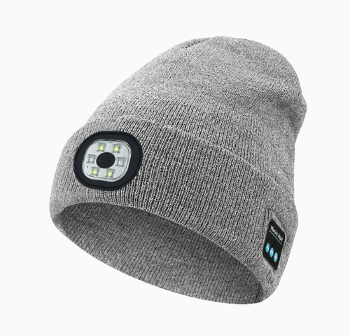 Bluetooth Music Knit Hat with LED Lighting — Luminous Christmas Cap, Outdoor LED-Lit Bluetooth Beanie, New Cross-Border Style: Outdoor Lighting and Music Knit Hat