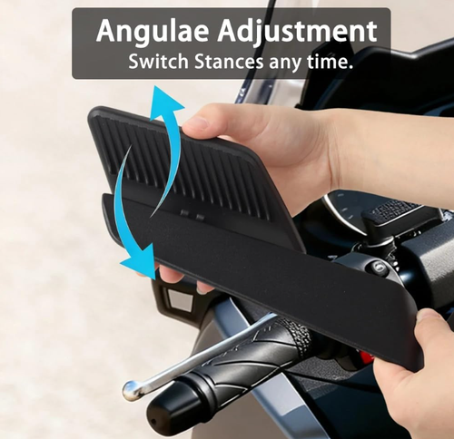 Foldable Stealth Wind Wing Side Mirrors, Wide Viewing Angle, Durable Material, Quick Installation,  White glass lens