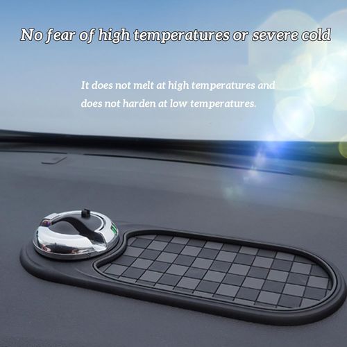 Multifunction Car Anti-Slip Mat, 2025 Multifunctional Car Dashboard Mobile Phone Holder, Auto Universal Rotatable Anti Skid Car Dashboard Pad with Temporary Parking Number