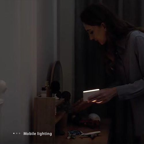 Human body sensor smart night light for bedroom, hallway, staircase, magnetic automatic light control bedside lamp