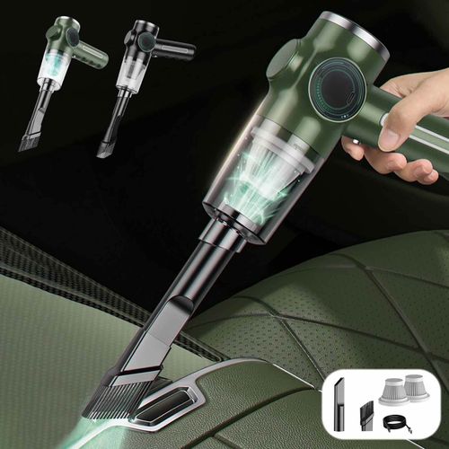 Portable Car Vacuum Cleaner Handheld Strong Suction 120W Rechargeable Lightweight Wireless for Car Interior Home Cleaning