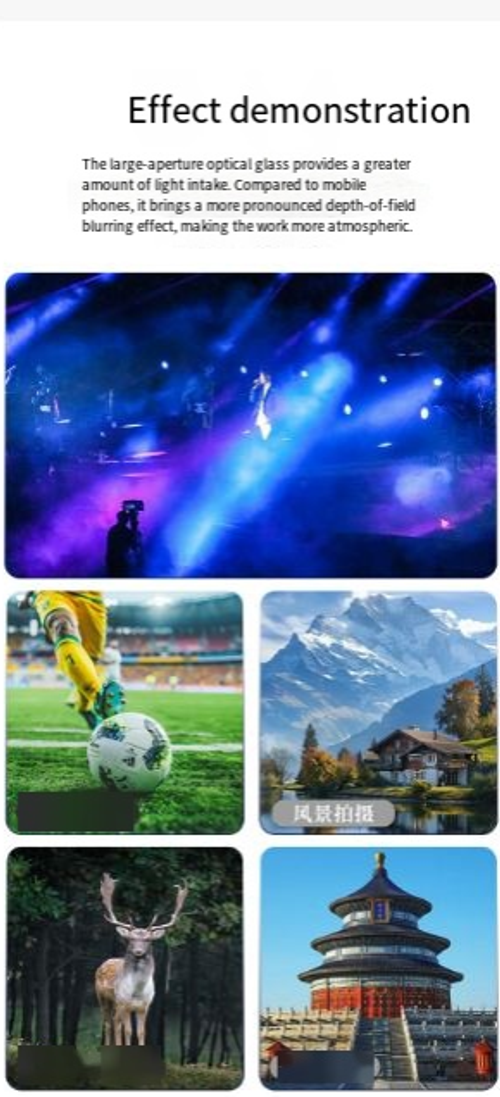 28x Mobile Monocular Telescope — HD Telephoto Photography Auxiliary Lens for Smartphones | High-Magnification Concert Shooting Tool | Universal Camera Attachment