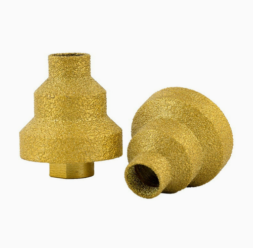 Diamond Stone Hole Saw Conical Reaming Brazed Pagoda Drill, Angle Grinder Compatible, Alloy Drill Bit for Tile and Slab Drilling