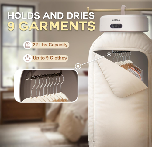 Portable Clothes Dryer - 600w Compact Dryer for Apartment, Travel