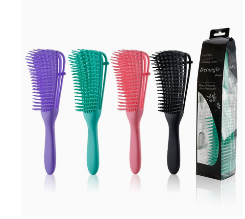 Octopus-Style Detangling Brush for Women — Large Curved Smoothing Comb for Hair Styling (Suitable for Both Straight and Curly Hair)