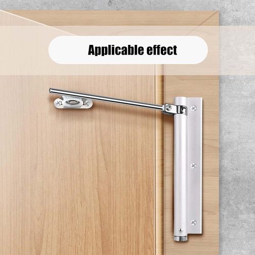Automatic Door Closer, Safety Spring Door Closer, 304 Stainless Steel Noise Reduction Large Door Closers for Residential and Commercial, Easy to Install