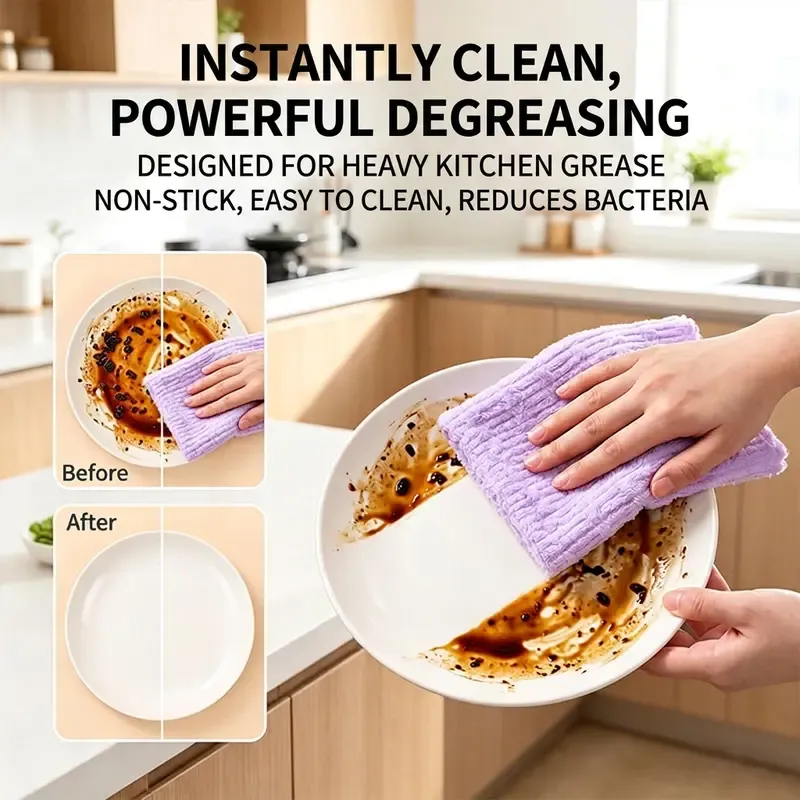Kitchen weekly rag thickened to remove oil stains, absorbent scouring pad, bathroom bathroom cleaning towel