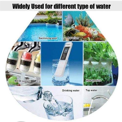 Digital Water Quality Tester TDS EC Meter Range 0-9990 Multifunctional Water Purity Temperature Meter Temp PPM Tester