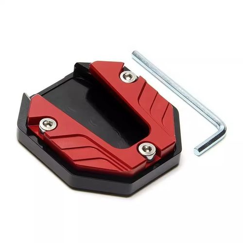 Motorcycle Kickstand Extension Pad Universal Modification Red