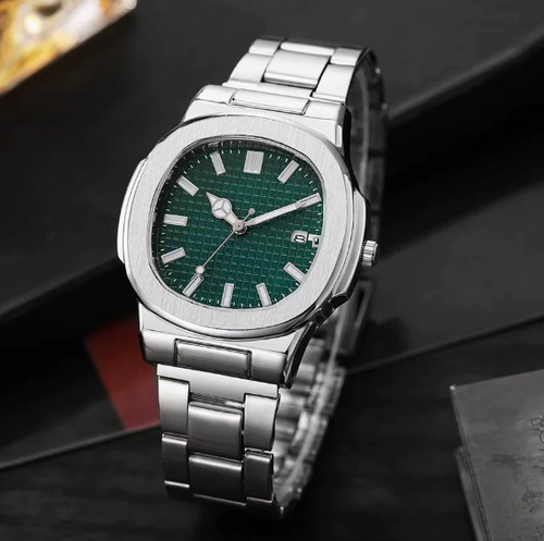 Men's Square Quartz Watch with Steel Band — Trendy, Sporty, and Minimalist Calendar Wristwatch. New Arrival: Square Sports Watch with Calendar and Steel Strap. Men's Business-Casual Quartz Wristwatch — A Trendy, Versatile, and Water-Resistant Men's Timepiece.