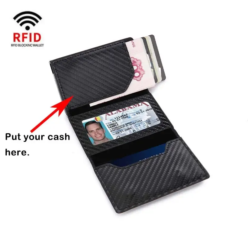 Wallet for Mens Smart Wallet Leather Card Holder Smart,Slim,Minimalist Wallet, Wallet 9-14 Card Capacity | ID Window | Cash Slot