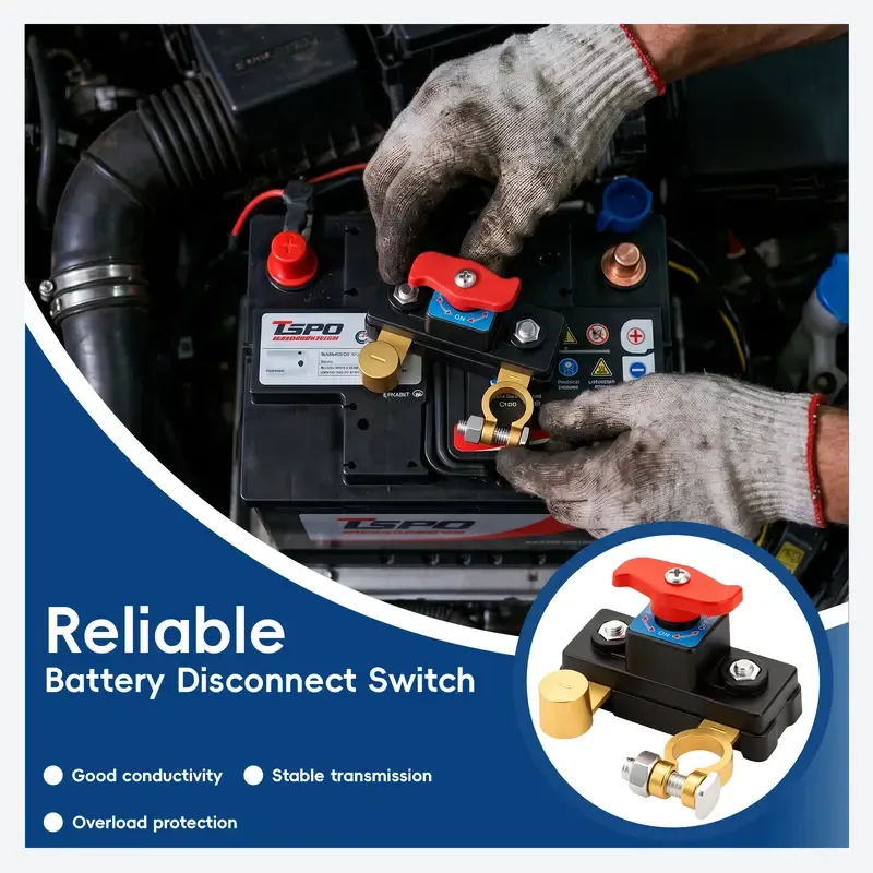 Pure Copper Car Battery Cut-Off Switch Breaker - Metal Vehicle Disconnect Switch with Stable Transmission, High Conductivity - No-Fuss Auto Accessories Interior Tools & Hardware Parts