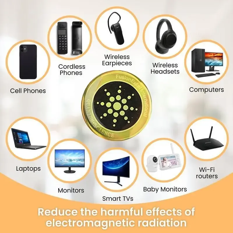 EMF-Reducing Stickers,Multi-Device Protective Stickers,Sleek Silver Finish for Phones,Laptops,AirPods