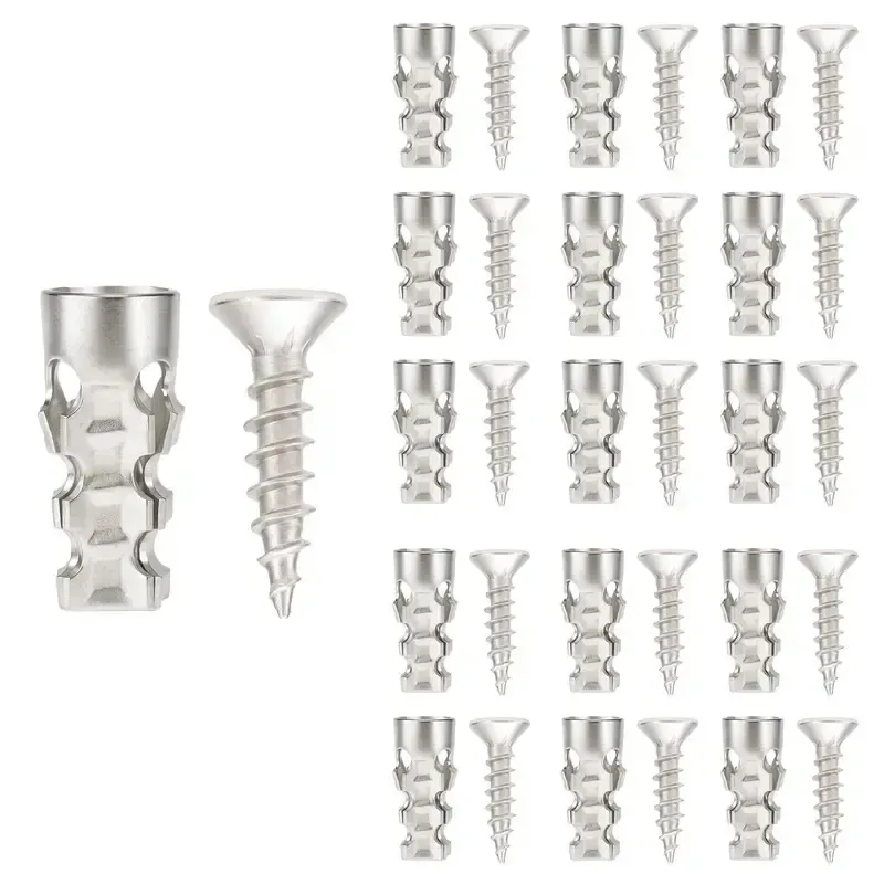 6x14mm Short Expansion Screws Set - 30Pack 60Pack Door Hinge Thread Repair Fixers for Home Users, Restoration of Cabinet & Tile Mounting (Millimeters Measurement), Wall Anchor
