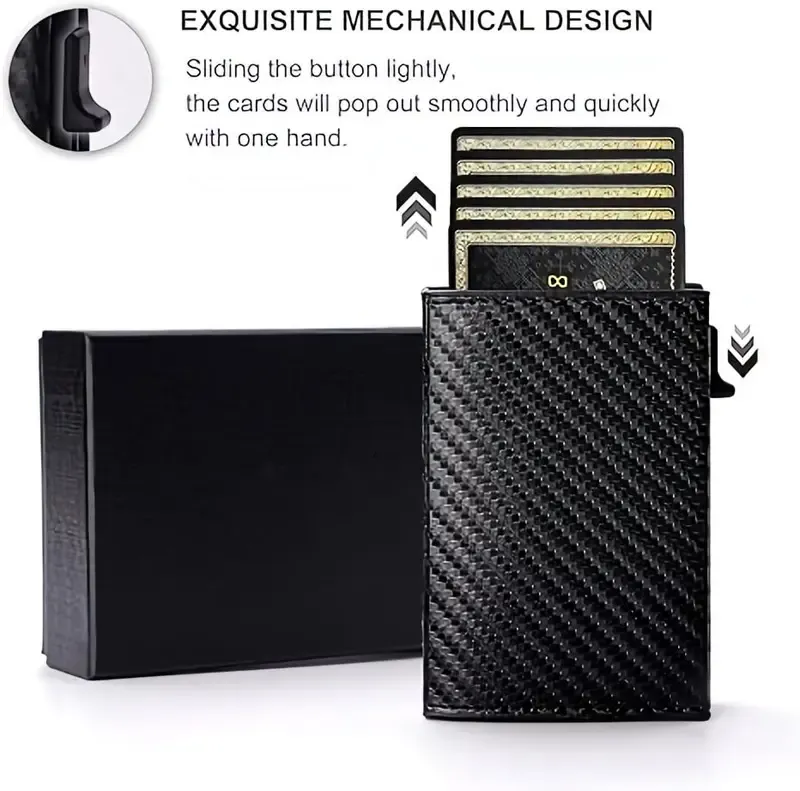 Wallet for Mens Smart Wallet Leather Card Holder Smart,Slim,Minimalist Wallet, Wallet 9-14 Card Capacity | ID Window | Cash Slot