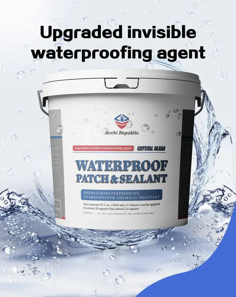 17.05 oz Transparent Waterproof Coating - Invisible Rubber Agent with Super Strong Adhesion, Indoor  Outdoor Concrete Sealant, Wood Sealant Waterproofers