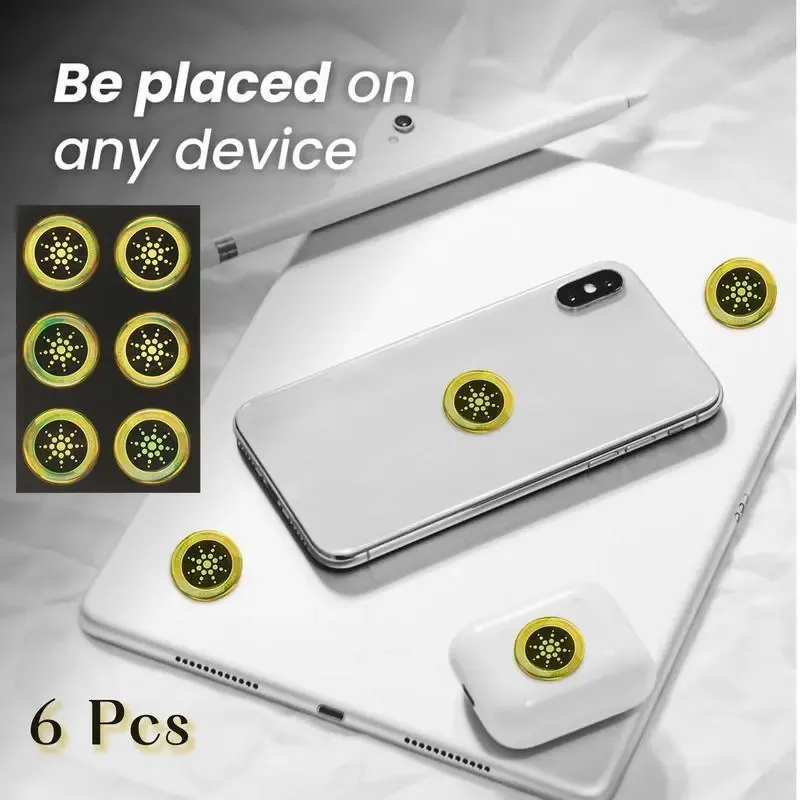 EMF-Reducing Stickers,Multi-Device Protective Stickers,Sleek Silver Finish for Phones,Laptops,AirPods