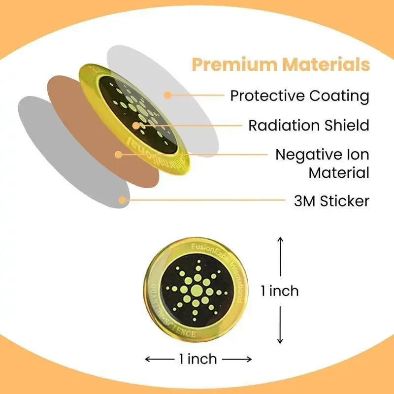 EMF-Reducing Stickers,Multi-Device Protective Stickers,Sleek Silver Finish for Phones,Laptops,AirPods