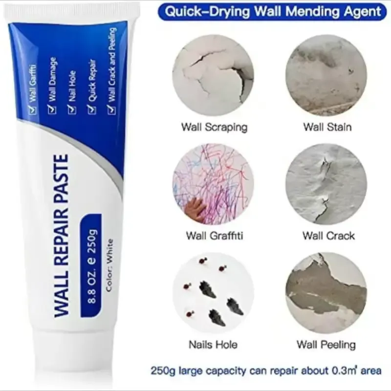 Home Drywall Patch Repair Kit - 250g Quick-Dry Wall Mending Agent (Speeds Up Fixes), Deals Today Heavy-Duty Sealant (Built for Concrete Repair Needs), Instant Grab Water-Resistant Adhesive Caulk, Self-Adhesive Fast-Fix Paste (50% Off)