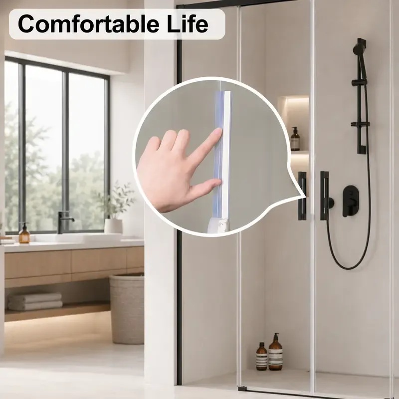 Self-adhesive wind and dust barrier, 16.4 ft x 1.15 ft, suitable for sealing doors and windows, showers, and other areas to prevent insects and dust.