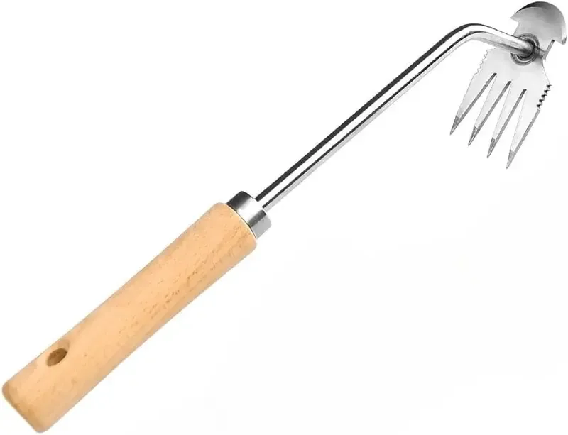 Weed Puller Tool,Weeding Artifact Uprooting Weeding Tool Dual Purpose Manual Hand Weeders Tool for Gardening Vegetable Backyard Farm Planting(Wooden Handle)