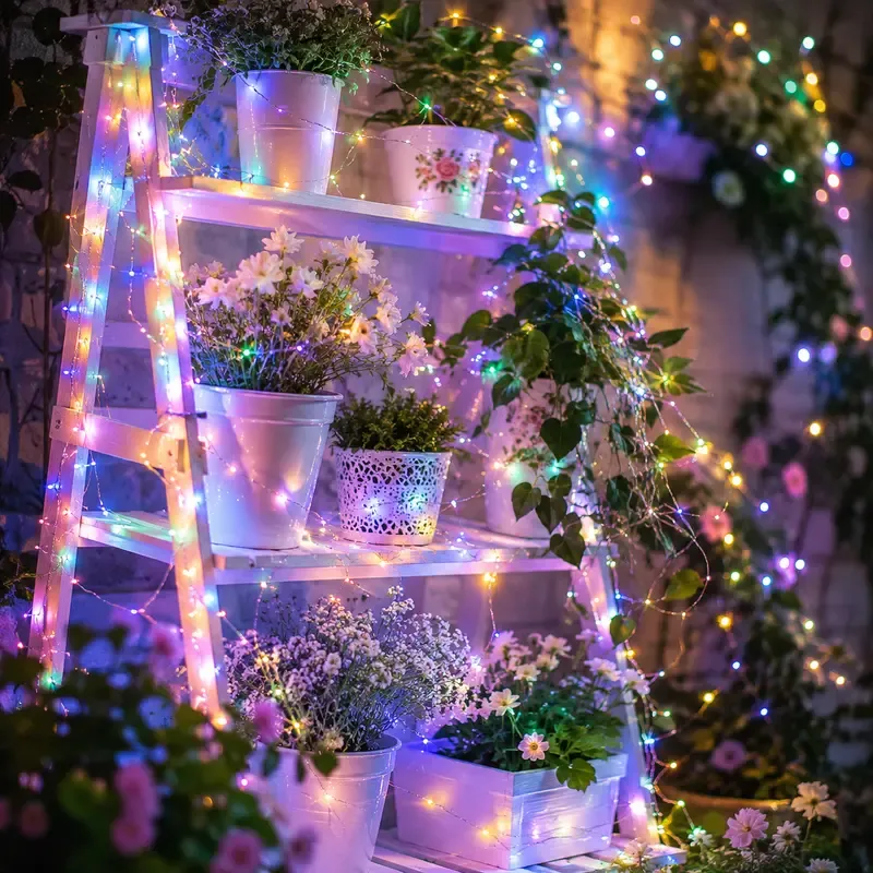 Power outage savior: Solar LED string lights – Buy one, get one free! Featuring 400 LED bulbs, totaling 144 feet in length. With 8 different modes, perfect for outdoor lighting. Powered by solar energy, so you don't have to worry about power outages. Comes with a remote control, ideal for Christmas, garden parties, and other festive occasions, creating a joyful and festive atmosphere