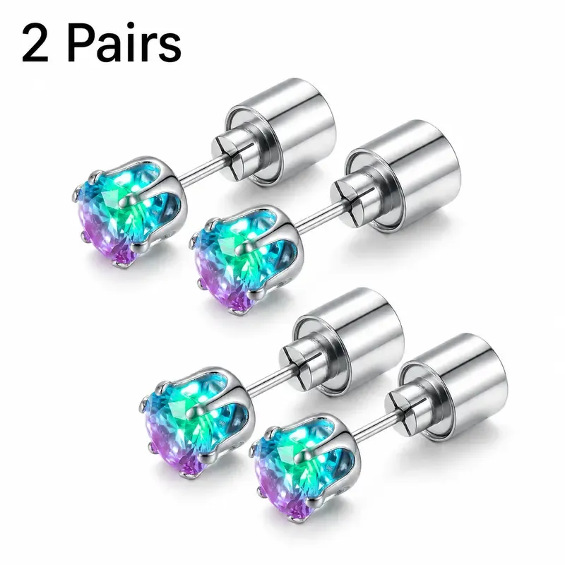 Gender-neutral LED light-up earrings with a rhinestone crown pendant, suitable for parties, weddings, birthdays, nightlife, disco, and other celebrations.