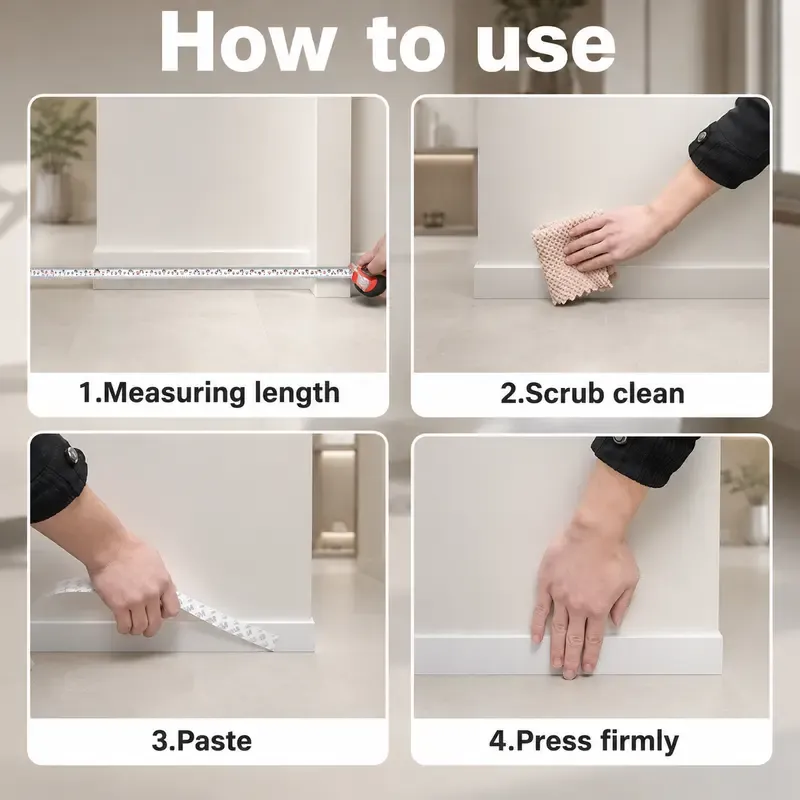 Self-adhesive wind and dust barrier, 16.4 ft x 1.15 ft, suitable for sealing doors and windows, showers, and other areas to prevent insects and dust.