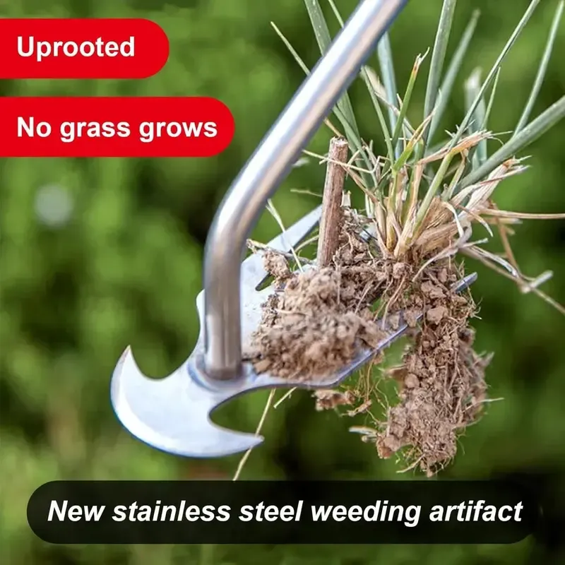 Weed Puller Tool,Weeding Artifact Uprooting Weeding Tool Dual Purpose Manual Hand Weeders Tool for Gardening Vegetable Backyard Farm Planting(Wooden Handle)