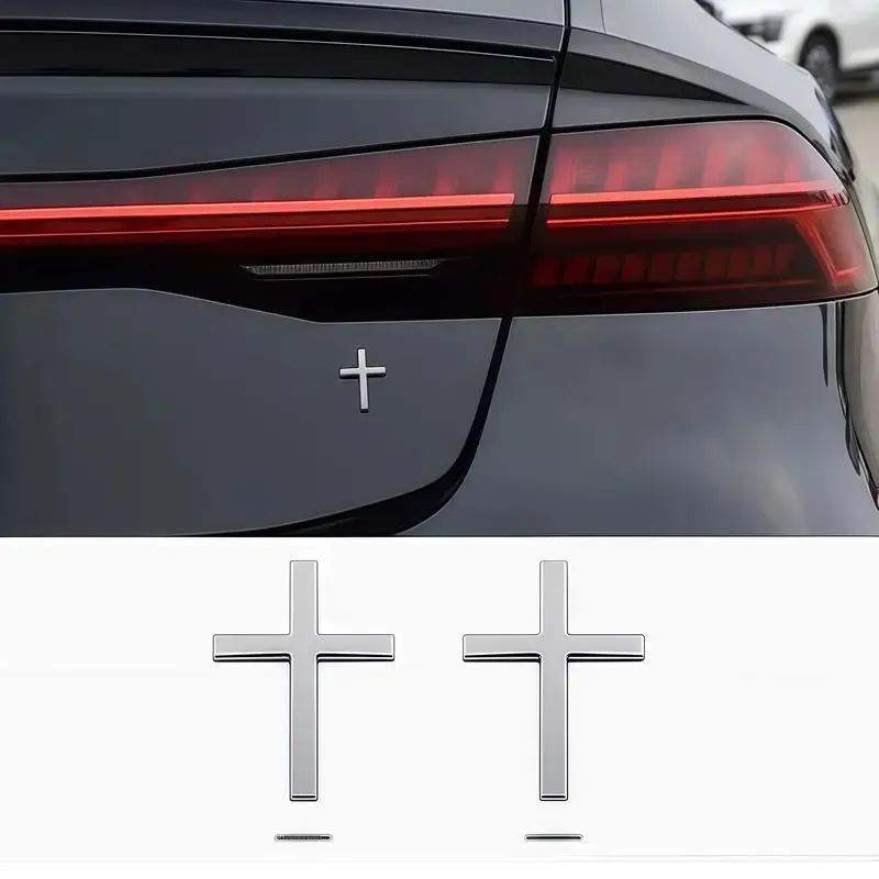 Car Exterior Decorative Sticker Universal Cross Design for Motorcycle & SUV Car Decorations Decal Sticker for Cars Car Decals Easy Application Stylish Cross Aesthetic Enhancer