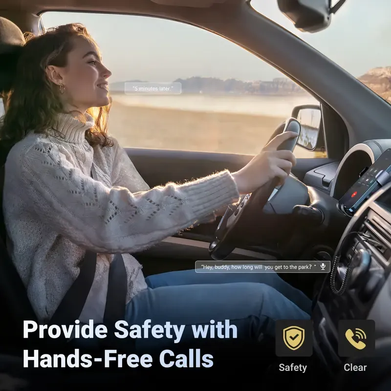 Upgrade your old car! UGREEN AUX to Bluetooth 6.0 Adapter - Universal for Wireless Music, Navigation, and Hands-free Calling