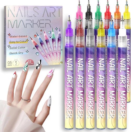 🎁Hot Sale 50% OFF⏳🎨12 Colours Nail Art Pens Set