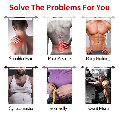 💪Men Body Shaper Sauna Vest Waist Trainer Double Belt