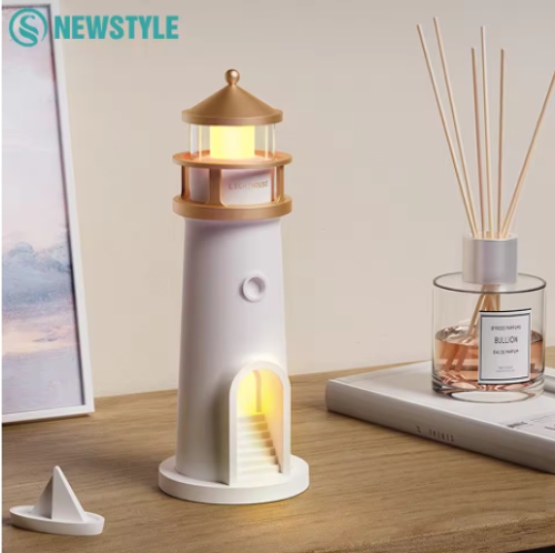 Bluetooth Music Night Lights Moon Projection Lighthouse Dimmable Motion Sensor Atmosphere Lights Sleeping Lamp for Holiday Gifts