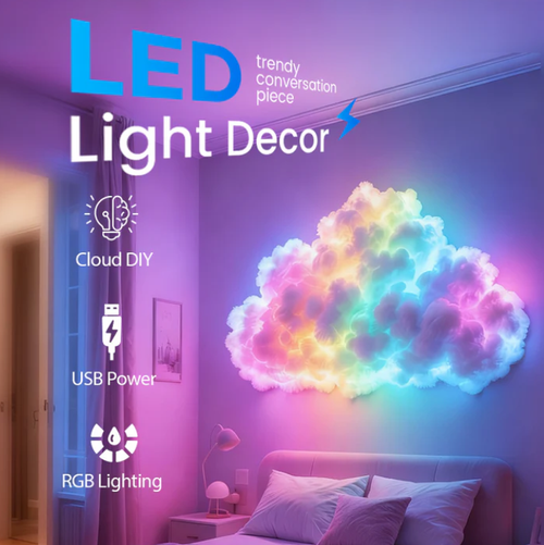 ⏳Limited-time 50% off⏰DIY USB-Powered Thundercloud LED Light Decor🌈☁️