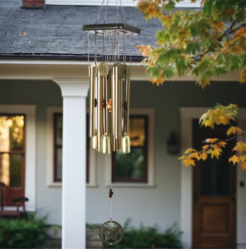 Aluminum Tube Wind Chime Wall Hanging Wind Chime Wind Bell Music Pendant Decorative Wind Bell Home Garden Decoration