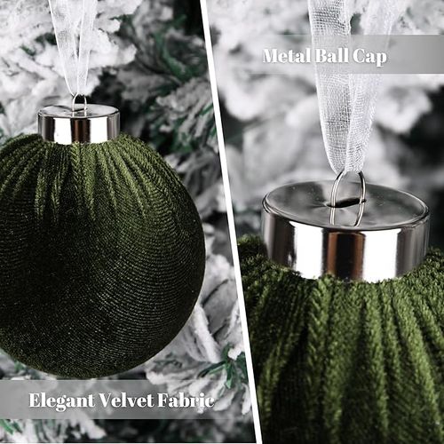 🎄15pcs Christmas Tree Ornaments Velvet Balls🎁