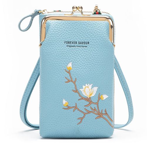 Women Sling Cross-Body Wallet with Mobile Cell Phone Holder