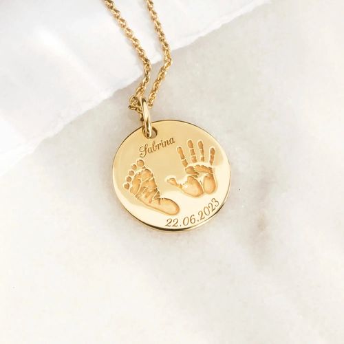 Custom Memorial Round Pendant Necklace