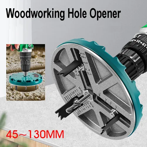 Adjustable woodworking hole opener