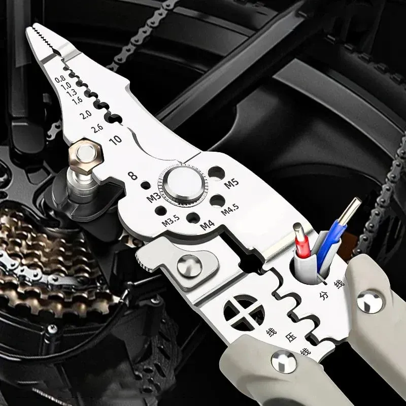 Multifunctional Wire Stripper Crimper Cable Cutter Pliers（2pcs)