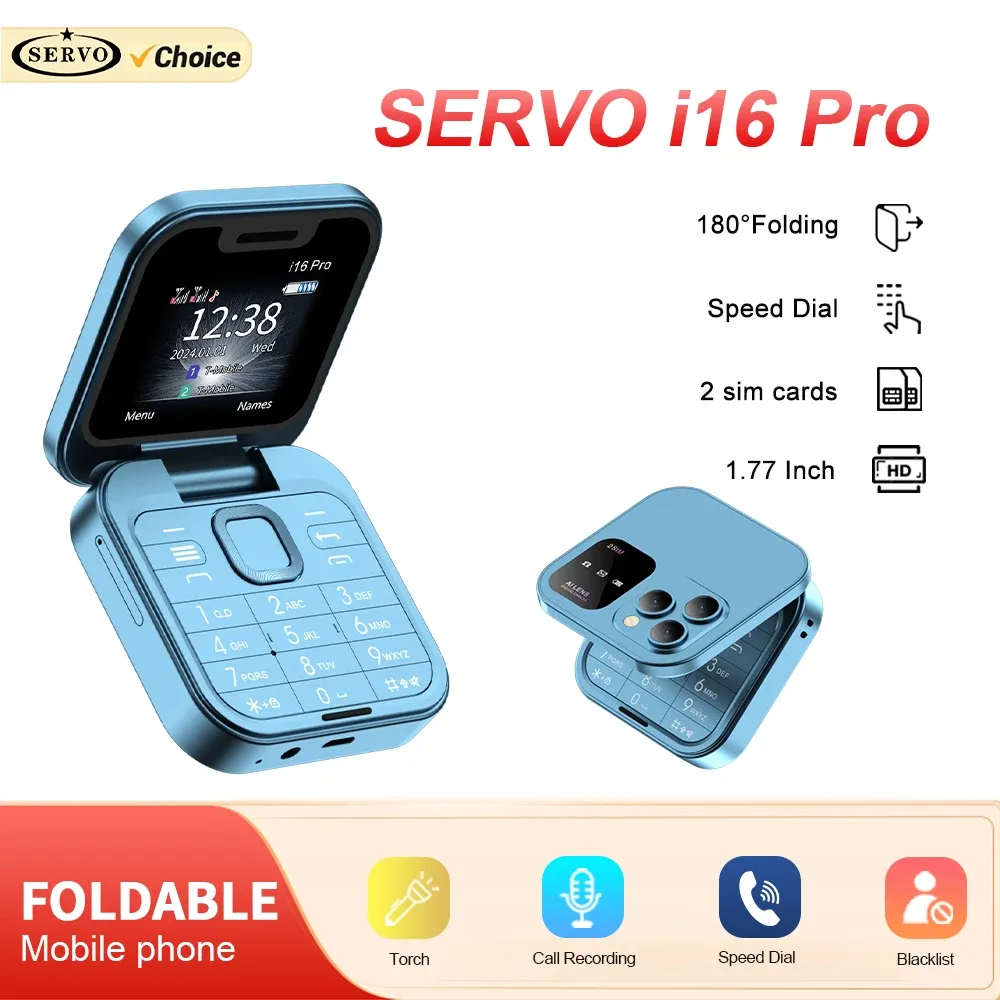 i16 Pro Foldable Mini Cell Phone