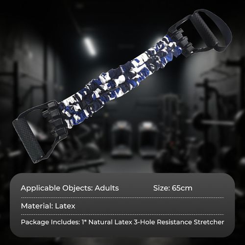 💪3-Way Natural Latex Resistance Band - Full Body Stretching & Strength Training