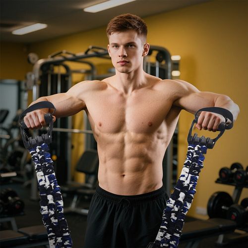 💪3-Way Natural Latex Resistance Band - Full Body Stretching & Strength Training