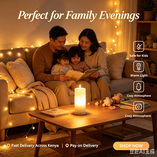 Warm LED Candle Lamp for Romantic Home Decor in Kenya