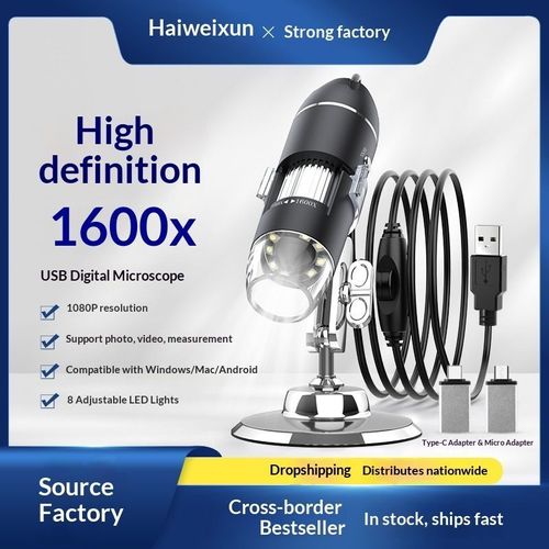🔥Digital HD Microscope 50x-1600x Magnification (PC & Phone Connectable) | Portable use 🎯
