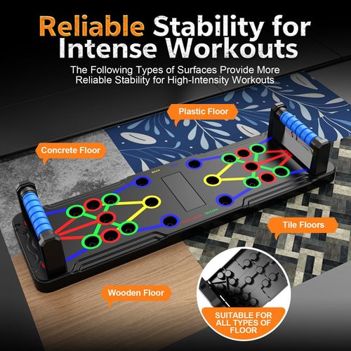 Push Up Board Foldable Pushup Stand with Handles, Color-Coded Home Workout Board for Chest, Arms, Shoulders and Abs Training, Portable Fitness Equipment, COD Free Shipping, Pay on Delivery