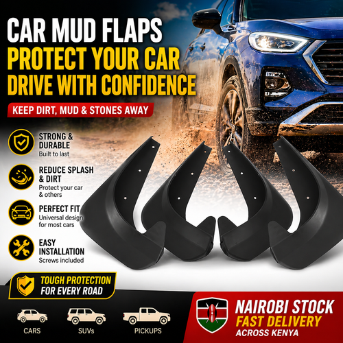 🚚 Fast Delivery Kenya 💵 COD Available Portable！Universal Car Mud Flaps Set for Protecting Tires and Body from Mud Dirt and Stones