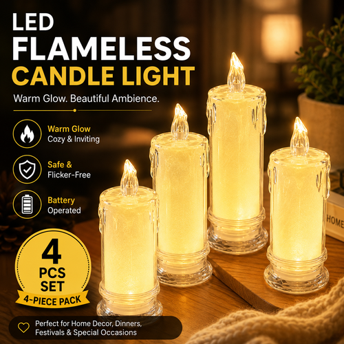 🚚 24H Shipping 💵 COD｜BUY 1 GET 4！！ Romantic LED Candle Lamp for Bedroom Dining and Home Decor